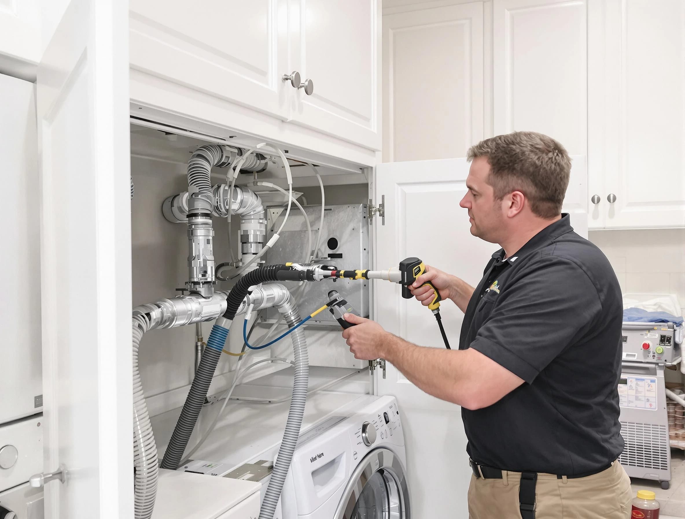 Hempfield Dryer Vent Cleaning professional removing severe blockage from a clogged dryer vent in Hempfield
