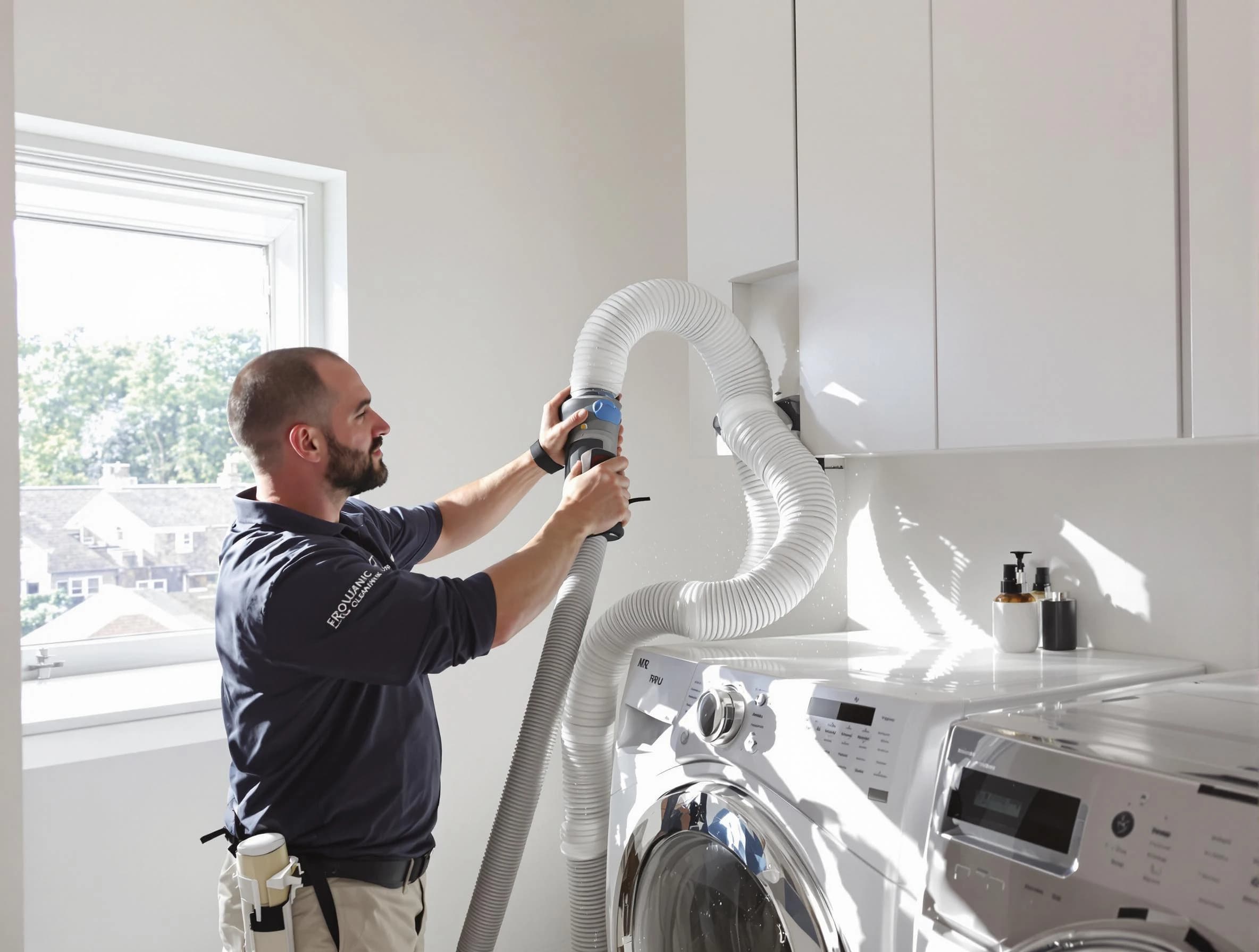 Certified Hempfield Dryer Vent Cleaning technician performing dryer vent cleaning in Hempfield
